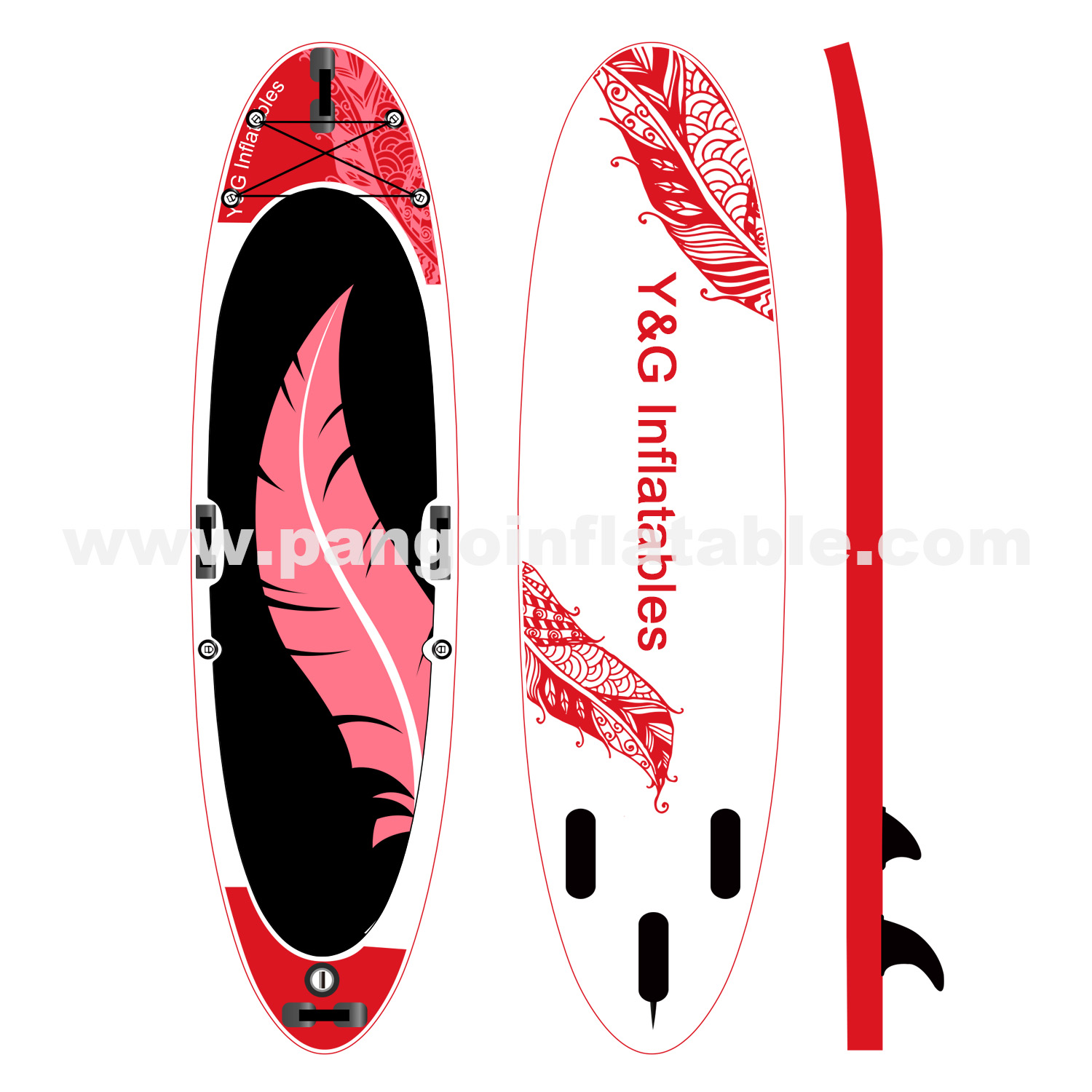 Red Flight Feathers Inflatable sup[YG-002]
